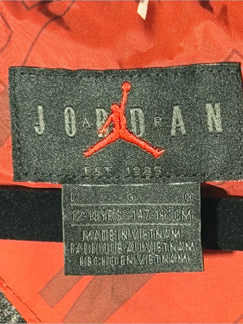 Jordan boys 12yr- 13yr Red Graphic Jumpman Windbreaker with Hood